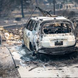 Spokane Wildfire Damage