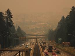 Spokane August 2026 Wildfire Smoke Covers Downtown Spokane, WA
